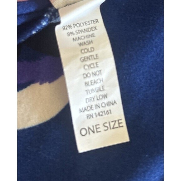 Lula Roe One Size Blue Smiling Cat Sitting On The Moon Leggings Sleepwear - Picture 10 of 10